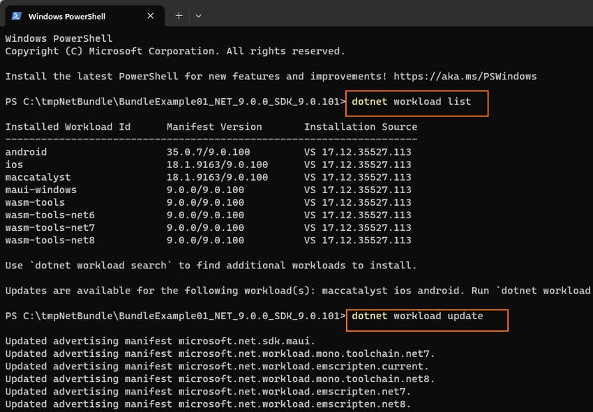 Workload updated