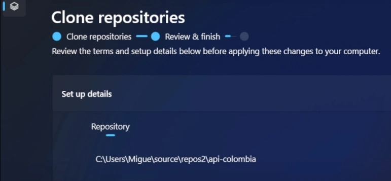 Dev Home tool in Windows