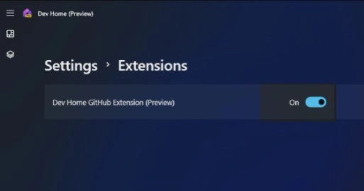 Dev Home tool in Windows