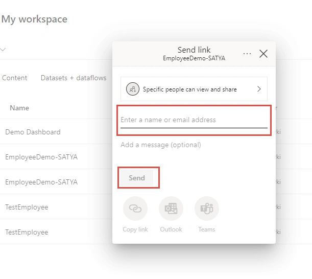 New Experience In Sharing Power BI Reports And Dashboards