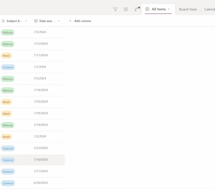 Microsoft list