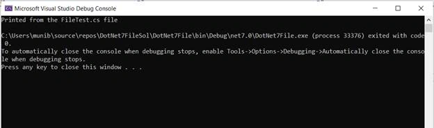 New file scope feature in .NET 7
