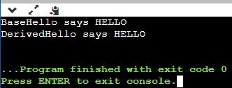 testhello output