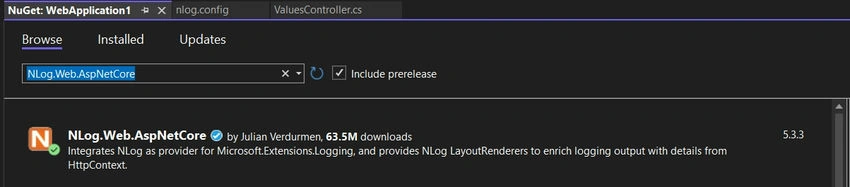 NLog.Web.AspNetCore