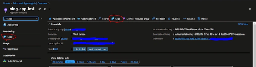 Integrate the Application Insight to the .Net Application