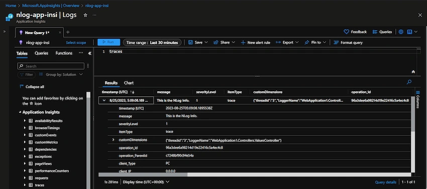 Integrate the Application Insight to the .Net Application