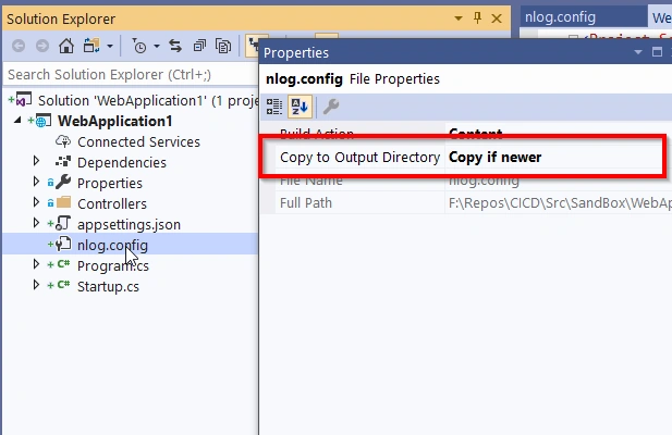 NLog With/Without AWS CloudWatch in .Net Core