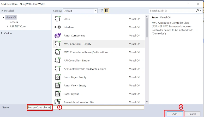 NLog With/Without AWS CloudWatch in .Net Core