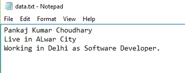 text file