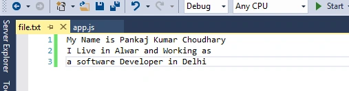 text file