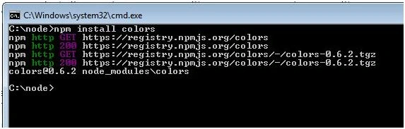 npm install colors