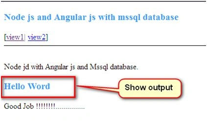 Output Window 