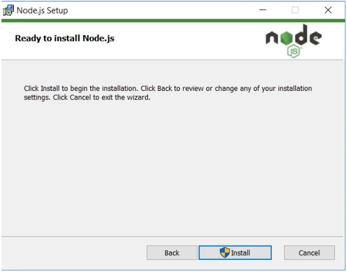 Ready to install Node.js