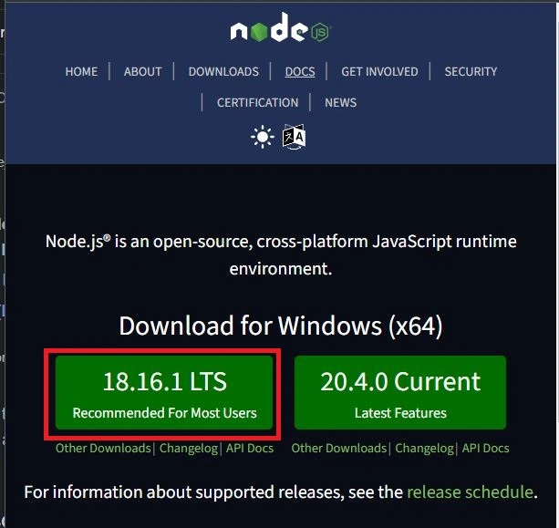 Install the Node.js 