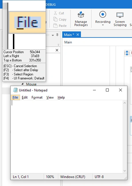 Notepad Automation Using UiPath Studio