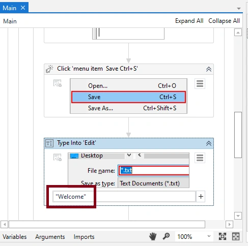 Notepad Automation Using UiPath Studio