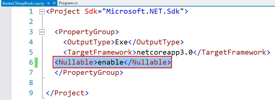 Nullable enable at project level