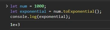 toExponential()