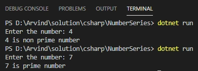 Number Series Codes Using C#