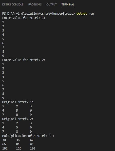 Number Series Codes Using C#