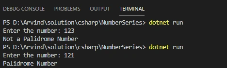 Number Series Codes Using C#
