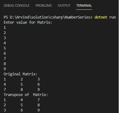 Number Series Codes Using C#