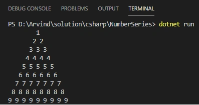 Number Series Codes Using C#