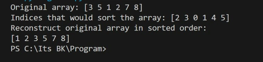 numpy.argsort()