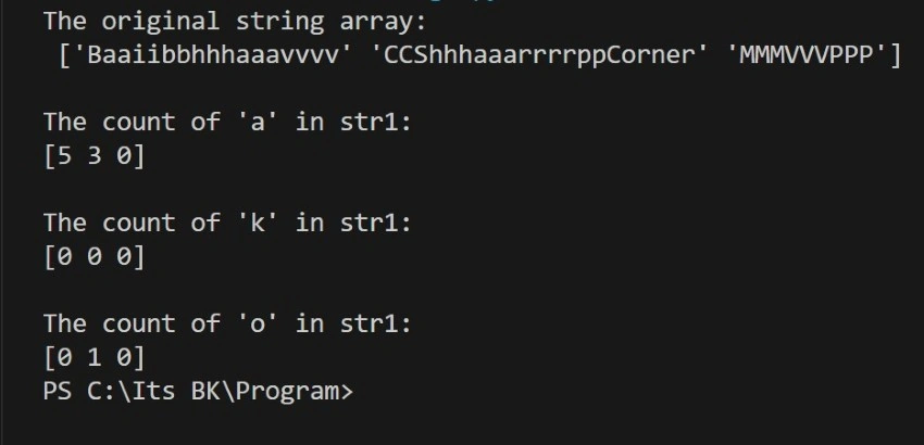 Counting. occurrence of substrings