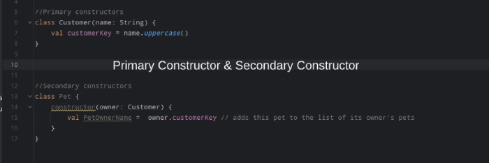 Primary and Secondary Constructor
