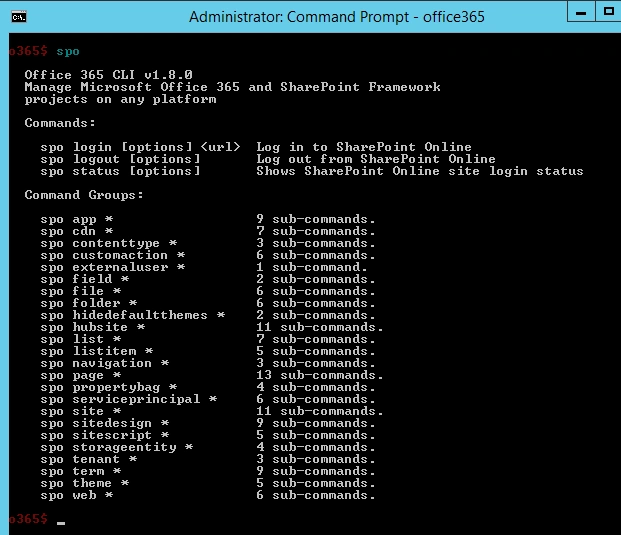 Office 365 CLI Overview