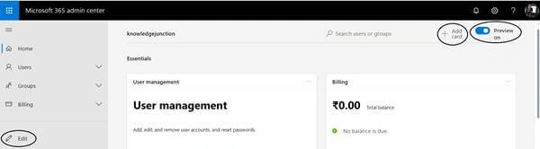 Office 365 New Admin Center Preview