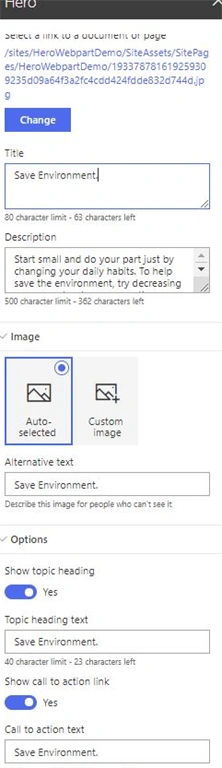 Office 365 - SharePoint Online - Exploring OOB Hero Webpart