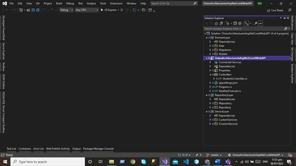 Onion Architecture in Asp.net Core 6 Web API