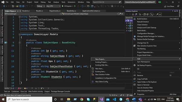 Onion Architecture in Asp.net Core 6 Web API
