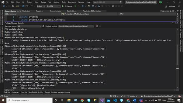 Onion Architecture in Asp.net Core 6 Web API