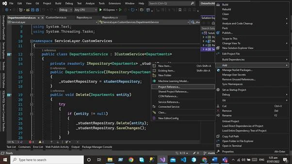 Onion Architecture in Asp.net Core 6 Web API