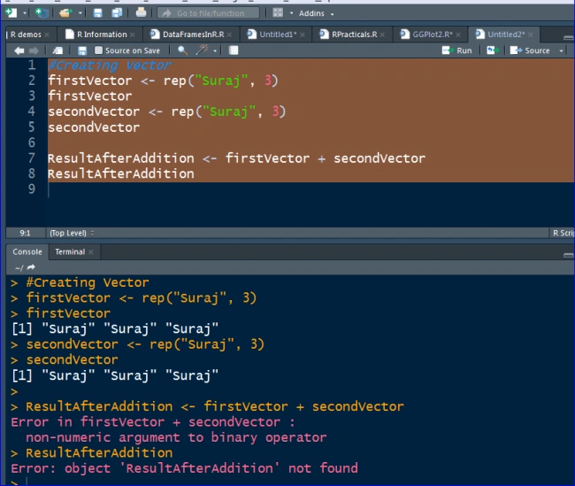 Vector in R