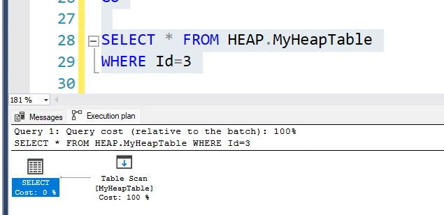 HEAP TABLES