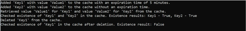 In-Memory Cache in .NET Core