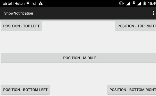 Position top left