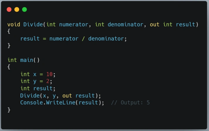 Out vs Ref in C#