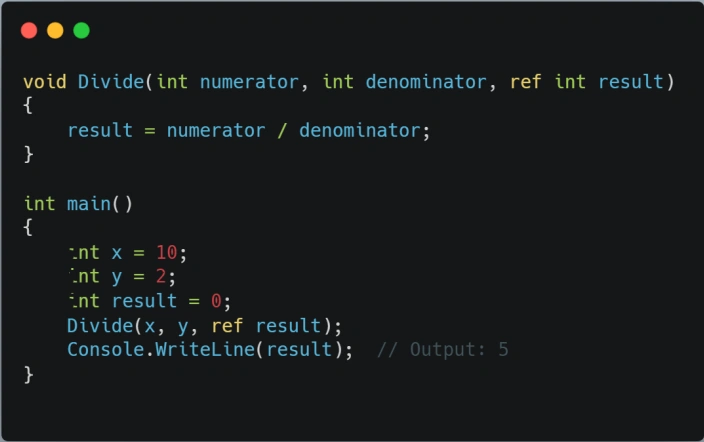 Out vs Ref in C#