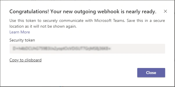 Outgoing Web Hook In Teams Using Yeoman Teams Generator