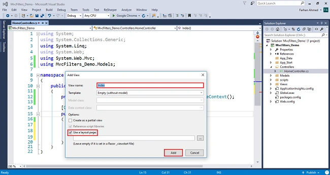 OutputCache In ASP.NET MVC