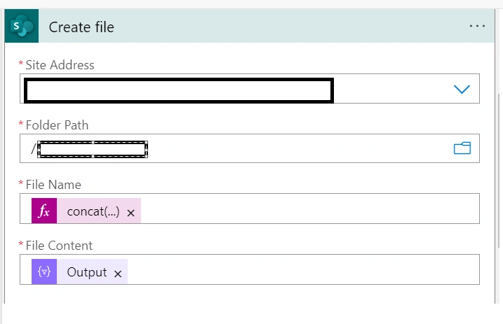 Crerate Sharepoint File