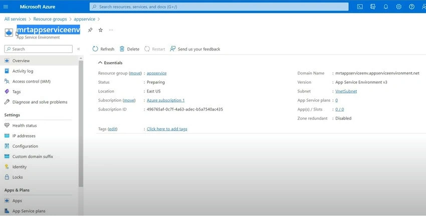 App service plan
