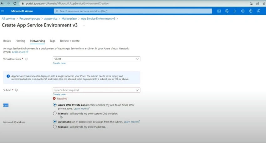 Create app service environment v3