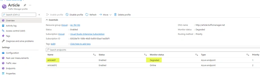 Overview of Azure Traffic Manager & Configuring Priority Based Endpoints Step by Step