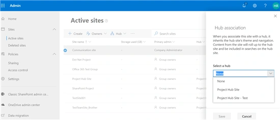 SharePoint Online - Hub Sites
